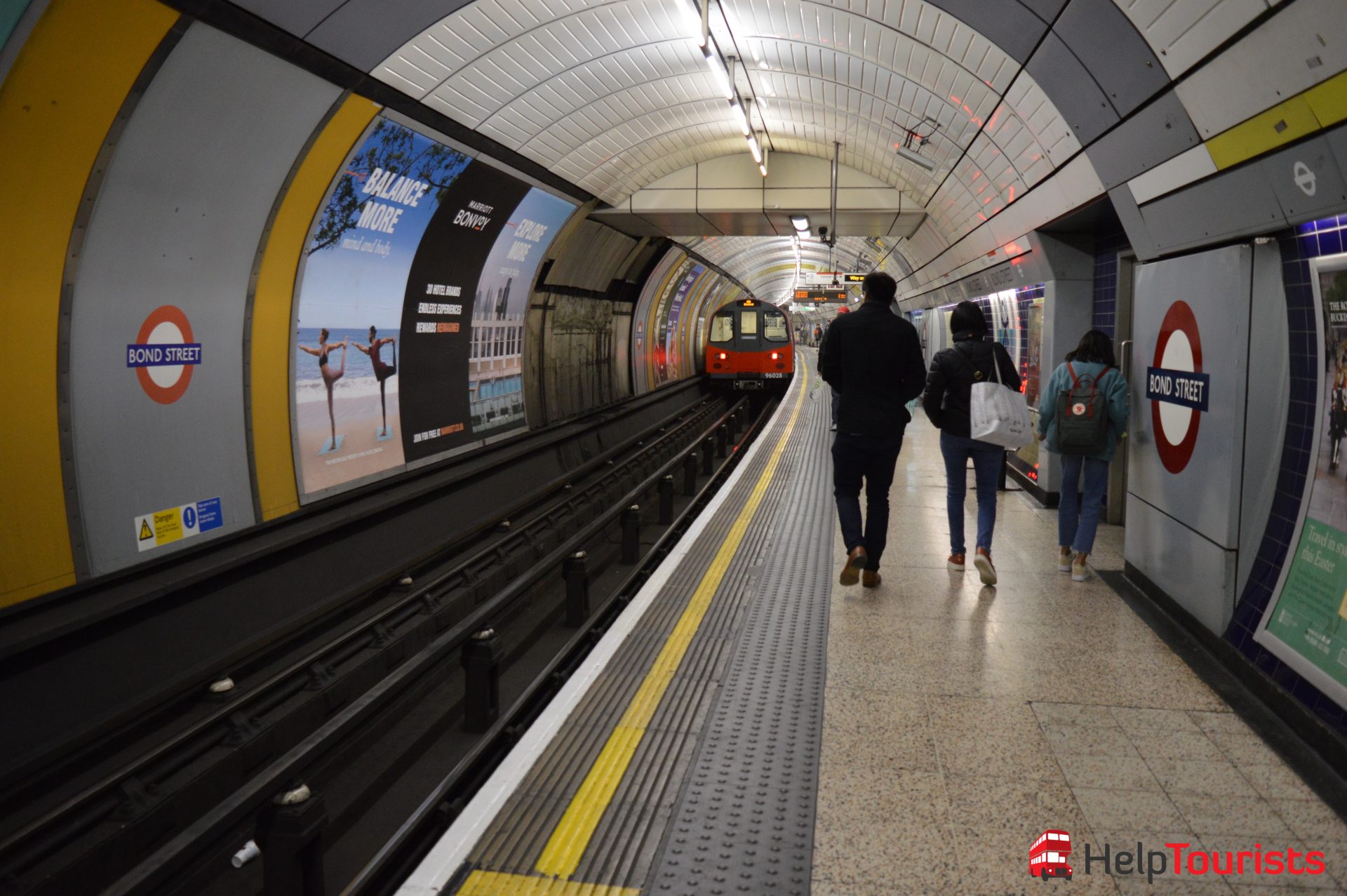 Underground in London Bahnsteig